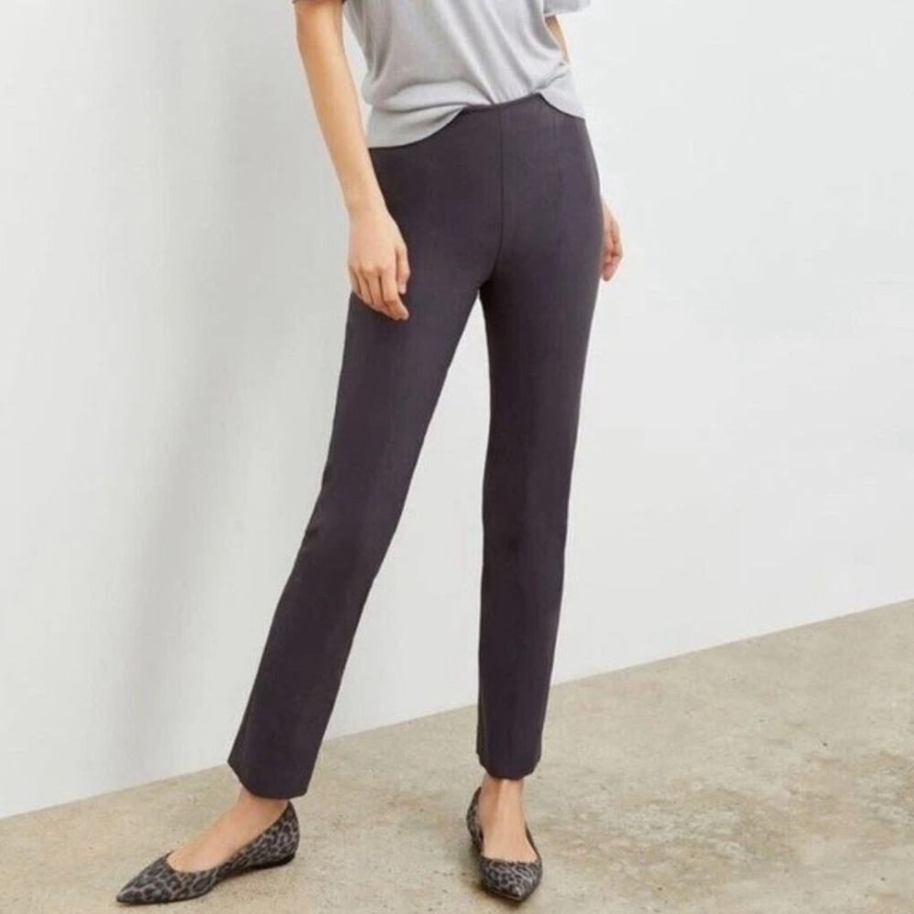 M.M. Lafleur Gray Cotton Stretch Foster Casual Dress Pants